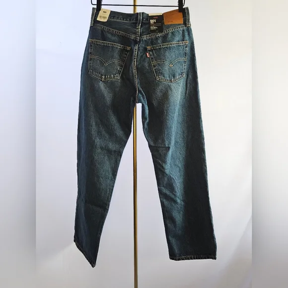 Levi's 501 Original Fit Straight Leg Blue Jeans - Picture 2 of 12